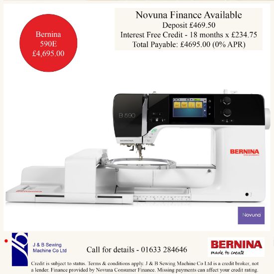 Bernina B590 Sewing and Embroidery Machine finance
