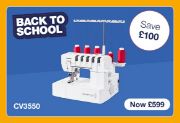 Back to School offer Brother CV3550 COVERSTITCH MACHINE