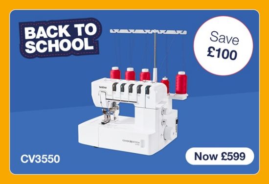 Back to School offer Brother CV3550 COVERSTITCH MACHINE