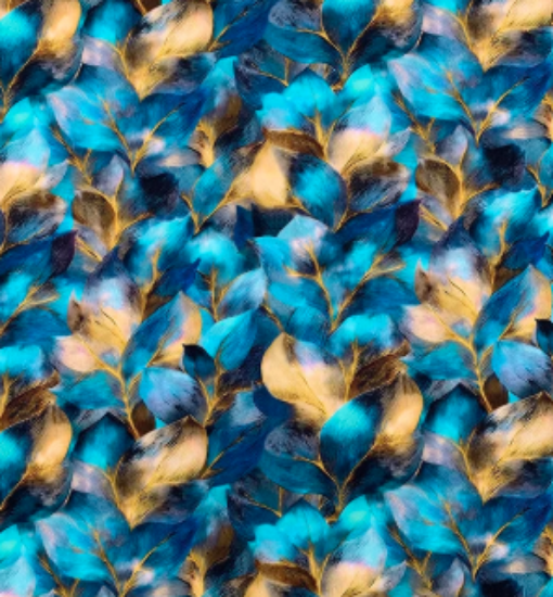 Picture of 100% Viscose Satin digital print JLV0339 - Blue