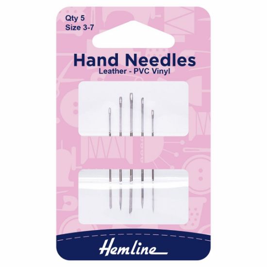 hemline hand needles leather pvc vinyl 3-7